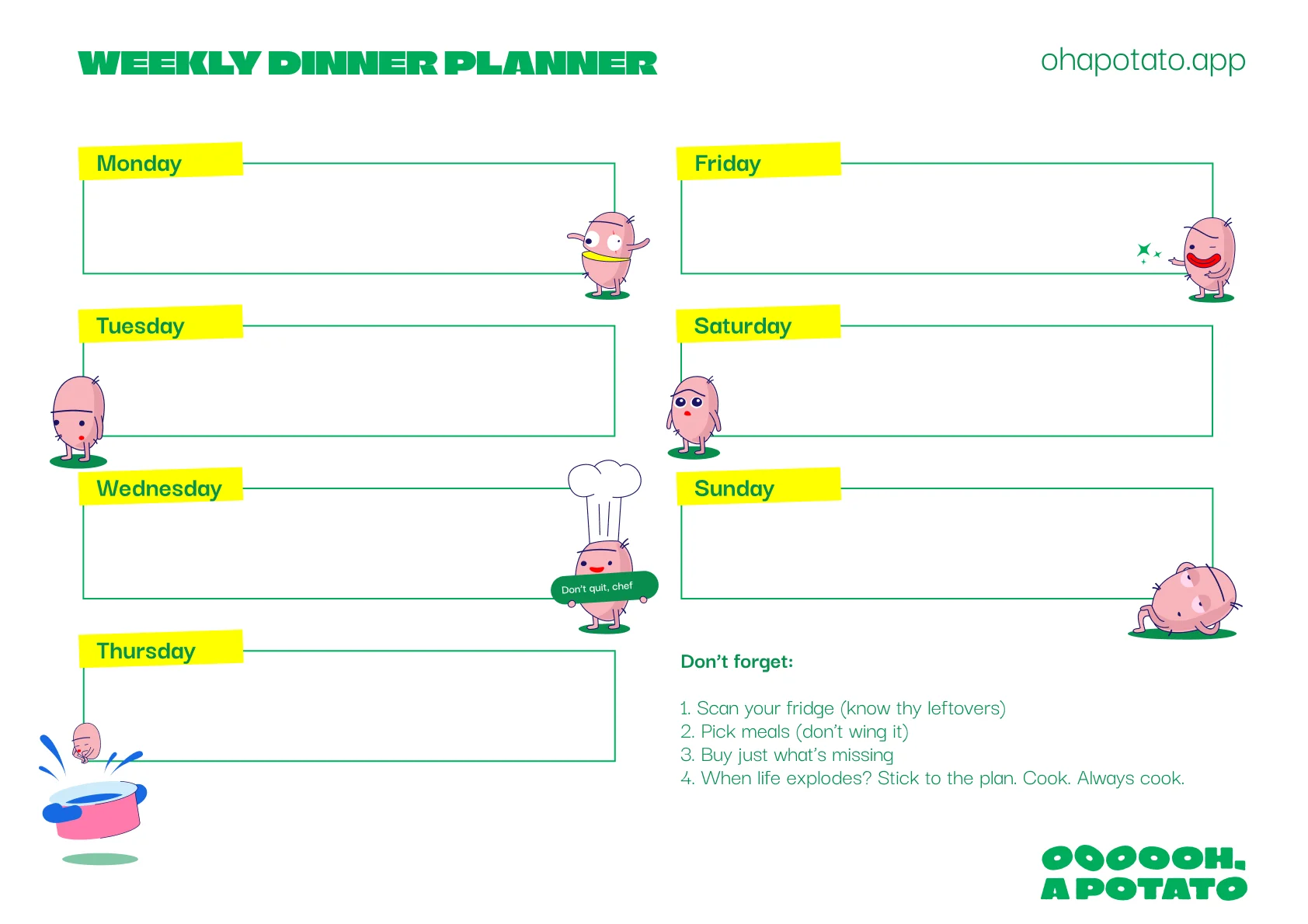 Potato-themed Template